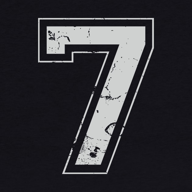 Number 7 Seven Gray Jersey Sports Athletic Player by porcodiseno